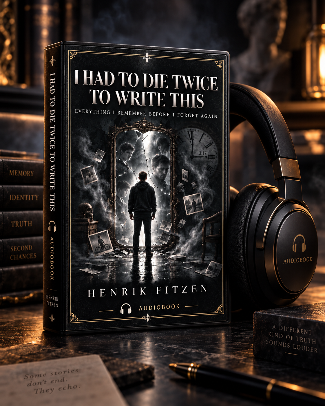 Audiobook mockup - I Had to Die Twice to Write This